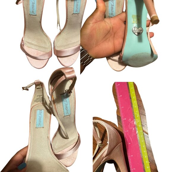 Betsey Johnson Ballet Pink Heels Size 7 - Picture 2 of 5